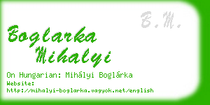 boglarka mihalyi business card